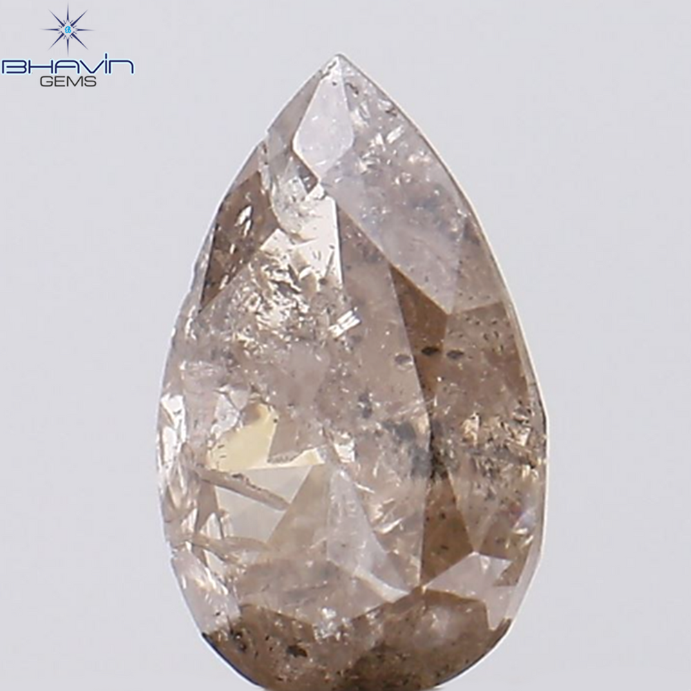 0.34 CT Pear Shape Natural Diamond Pink Color I3 Clarity (5.75 MM)