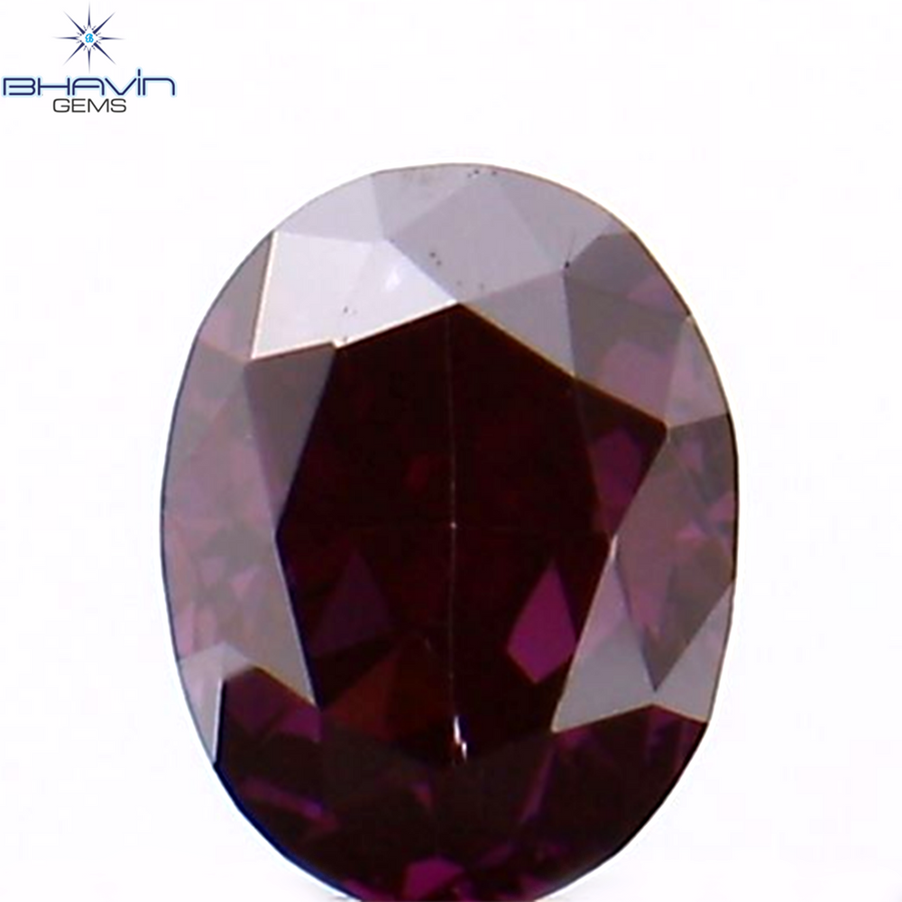 0.12 CT オーバルシェイプ ナチュラル ダイヤモンド 強化ピンク色 VS1 クラリティ (3.40 MM)