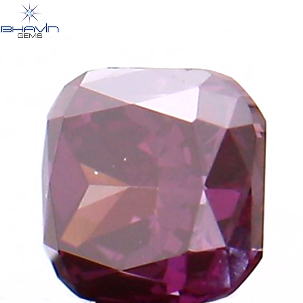 0.12 CT Natural Cushion Diamond Enhanced Pink Color Clarity SI2 (2.85 MM)