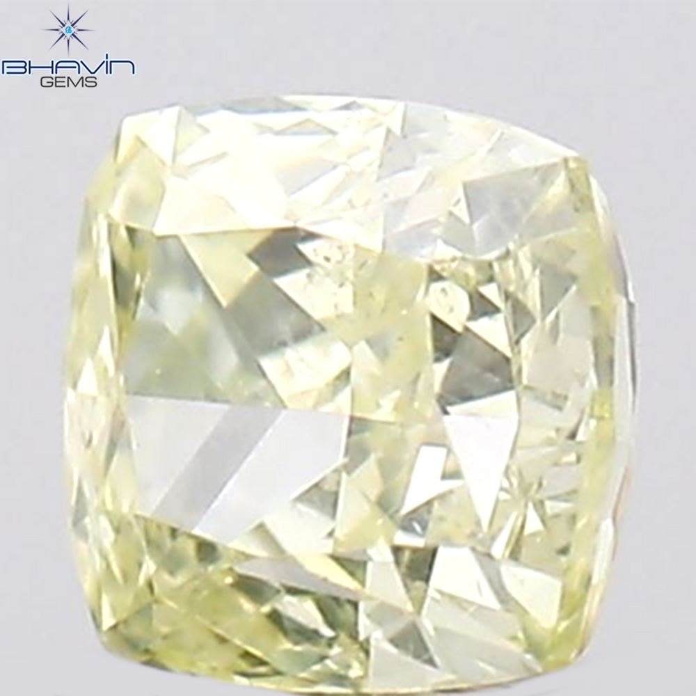 0.10 CT Cushion Shape Natural Loose Diamond Yellow Color VS1 Clarity (2.47 MM)