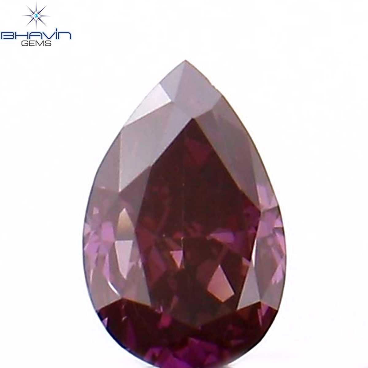 0.09 CT Natural Pear Diamond Enhanced Pink Color Clarity VS1 (3.45 MM)