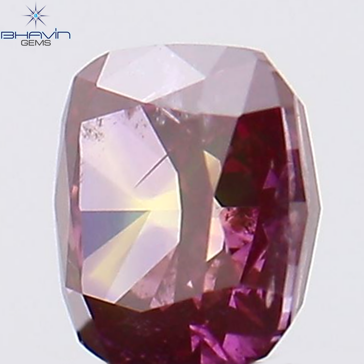 0.24 CT クッション シェイプ 天然ダイヤモンド ピンク色 SI1 クラリティ (3.60 MM)
