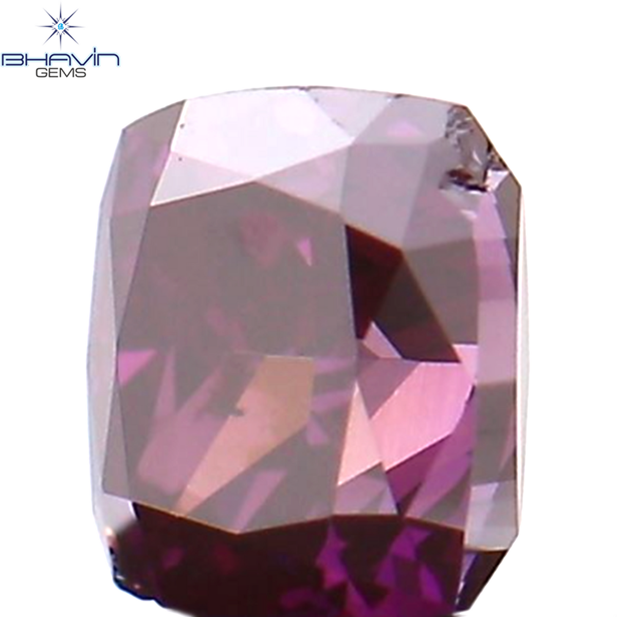 0.18 CT クッション シェイプ ナチュラル ルース ダイヤモンド 強化ピンク色 VS2 クラリティ (3.10 MM)