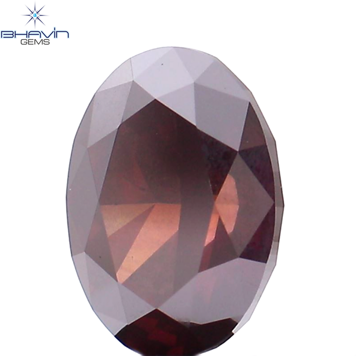 2.42 CT Natural Oval Diamond Enhanced Pink Brown Color Clarity VS1 (9.34 MM)