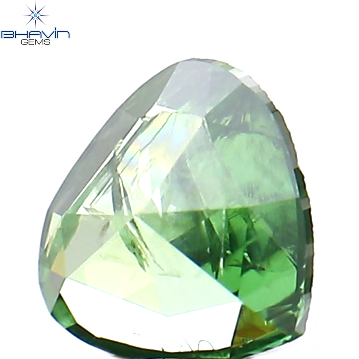 0.16 CT Natural Heart Diamond Enhanced Green Color Clarity I2 (4.11 MM)