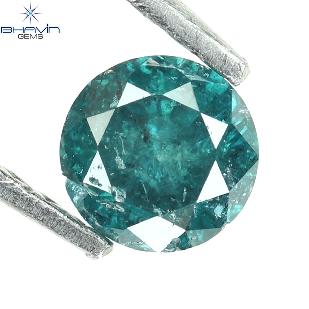 0.27 CT Natural Round Diamond Enhanced Blue Color Clarity I3 (4.10 MM)
