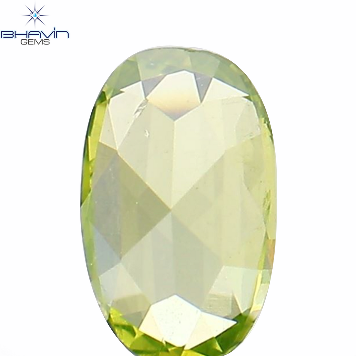 0.11 CT Natural Oval Diamond Enhanced Green Color Clarity VS2 (4.04 MM)