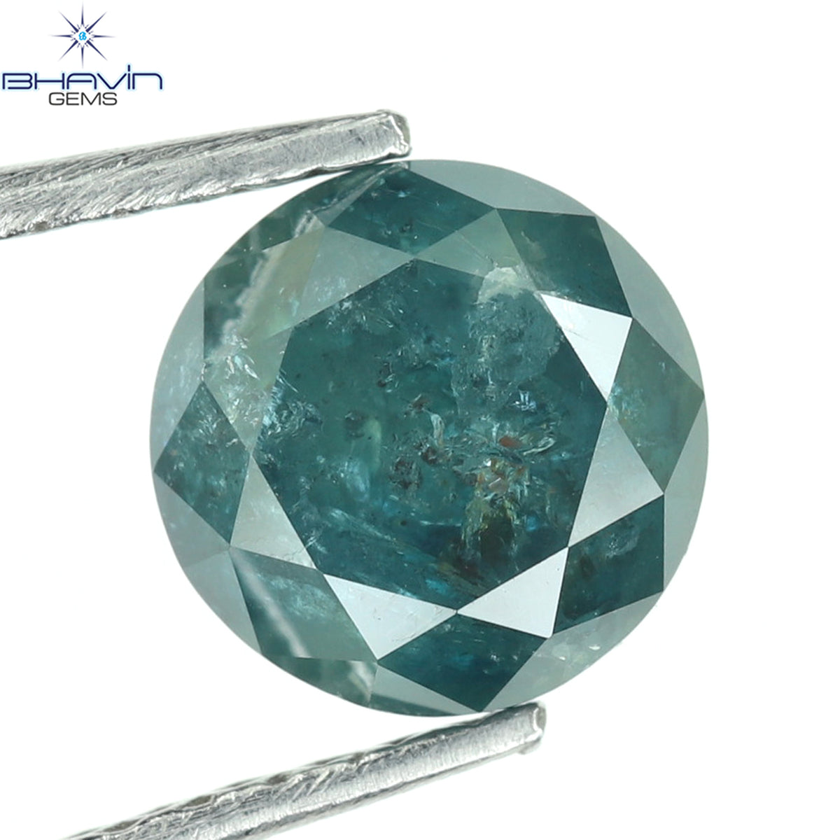 1.18 CT Natural Round Diamond Enhanced Blue Color Clarity I3 (6.15 MM)