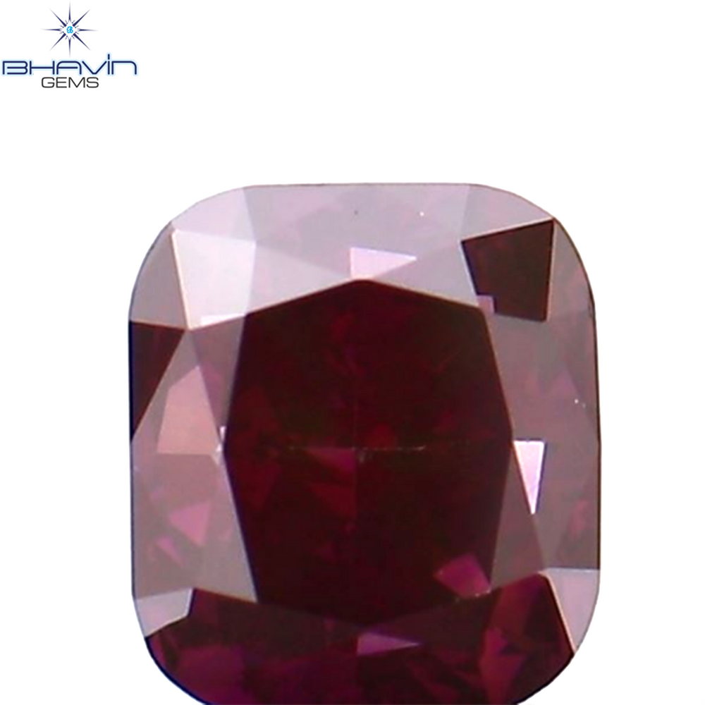0.42 CT Cushion Shape Natural Loose Diamond Enhanced Pink Color VS1 Clarity (4.04 MM)