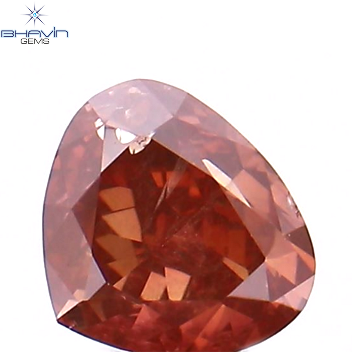 0.20 CT ハート シェイプ エンハンスト ピンク カラー ナチュラル ルース ダイヤモンド SI2 クラリティ (3.91 MM)