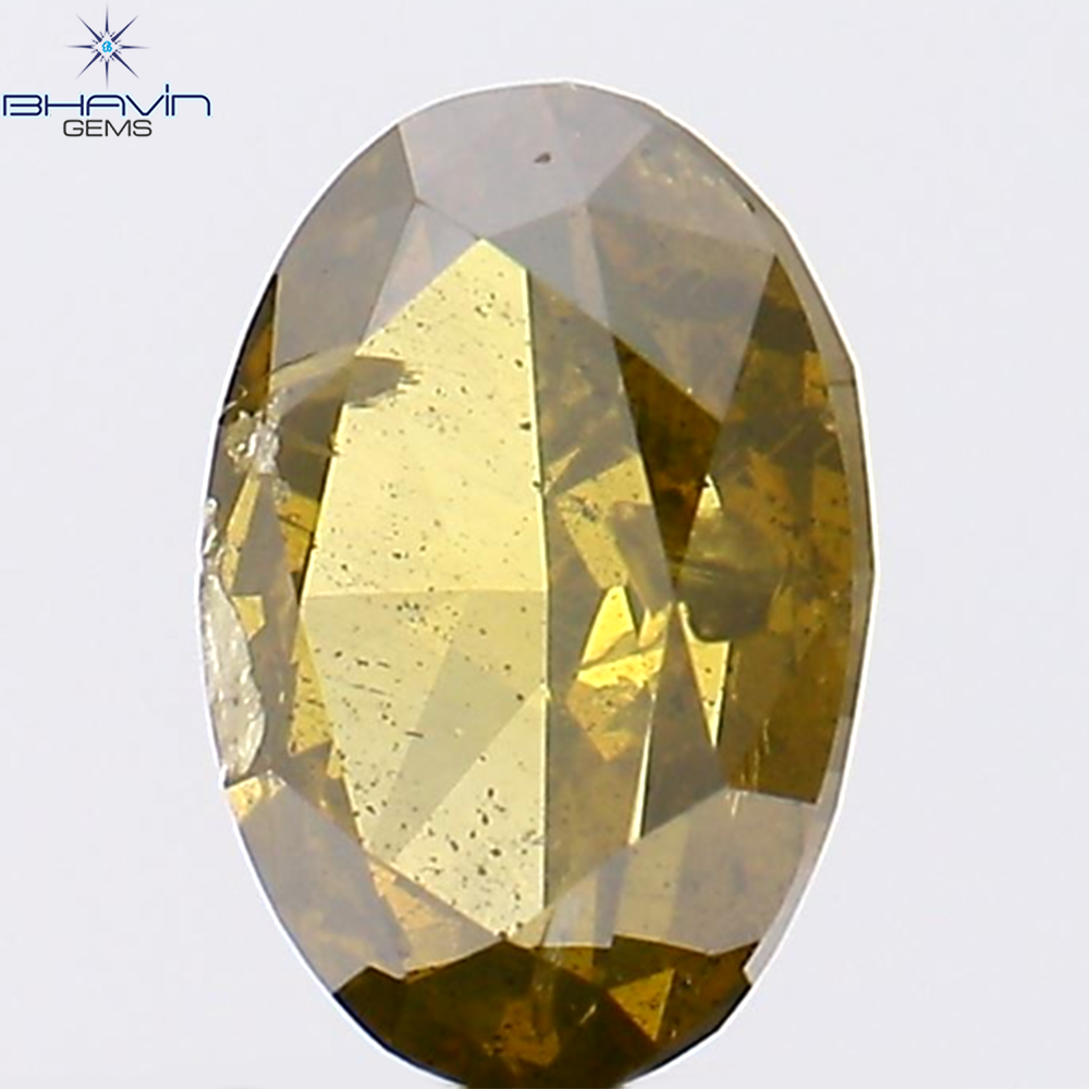 1.01 CT オーバルシェイプ 強化グリーンカラー 天然ダイヤモンド I1 クラリティ (7.20 MM)