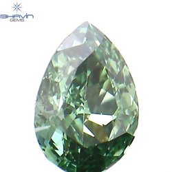 0.10 CT Pear Shape Natural Diamond Green Color VS2 Clarity (3.62 MM)