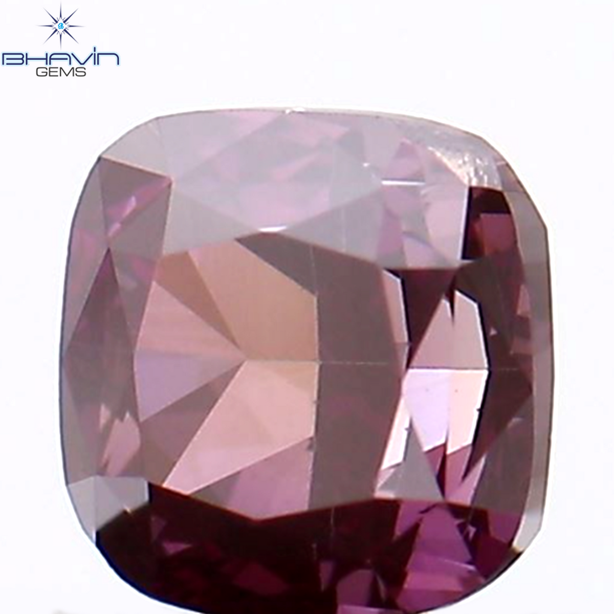 0.34 CT クッション シェイプ ナチュラル ルース ダイヤモンド 強化ピンク色 VS1 クラリティ (3.71 MM)