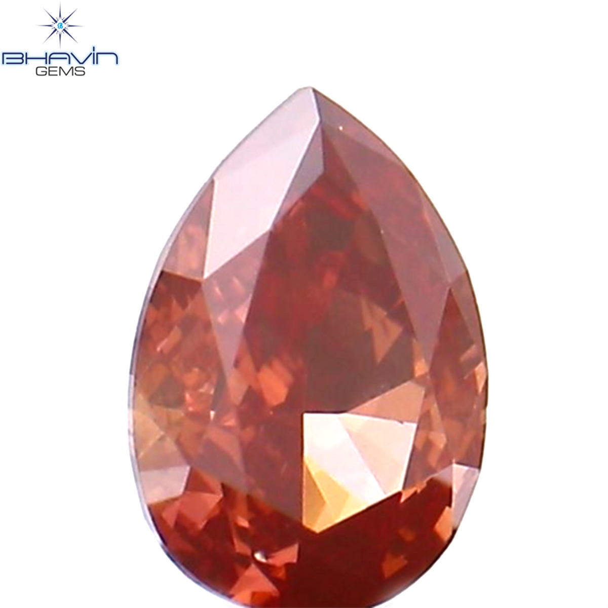 0.12 CT Natural Pear Diamond Enhanced Pink Color Clarity SI1 (3.89 MM)