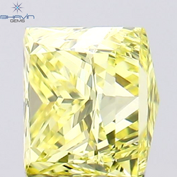 0.47 CT Princess Shape Natural Diamond Yellow Color VVS1 Clarity (4.02 MM)