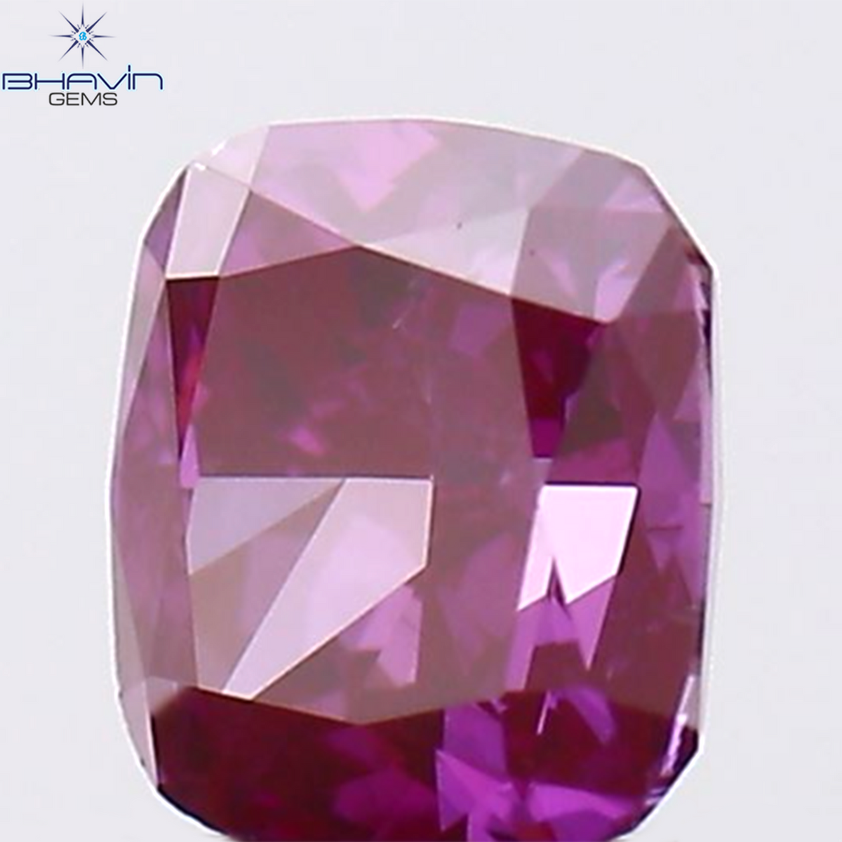 0.08 CT クッション シェイプ ナチュラル ルース ダイヤモンド 強化ピンク色 VS2 クラリティ (2.45 MM)