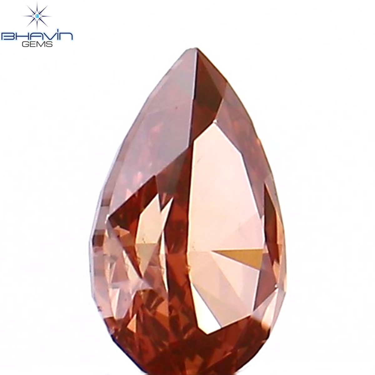 0.14 CT Natural Pear Diamond Enhanced Pink Color Clarity VS2 (4.15 MM)