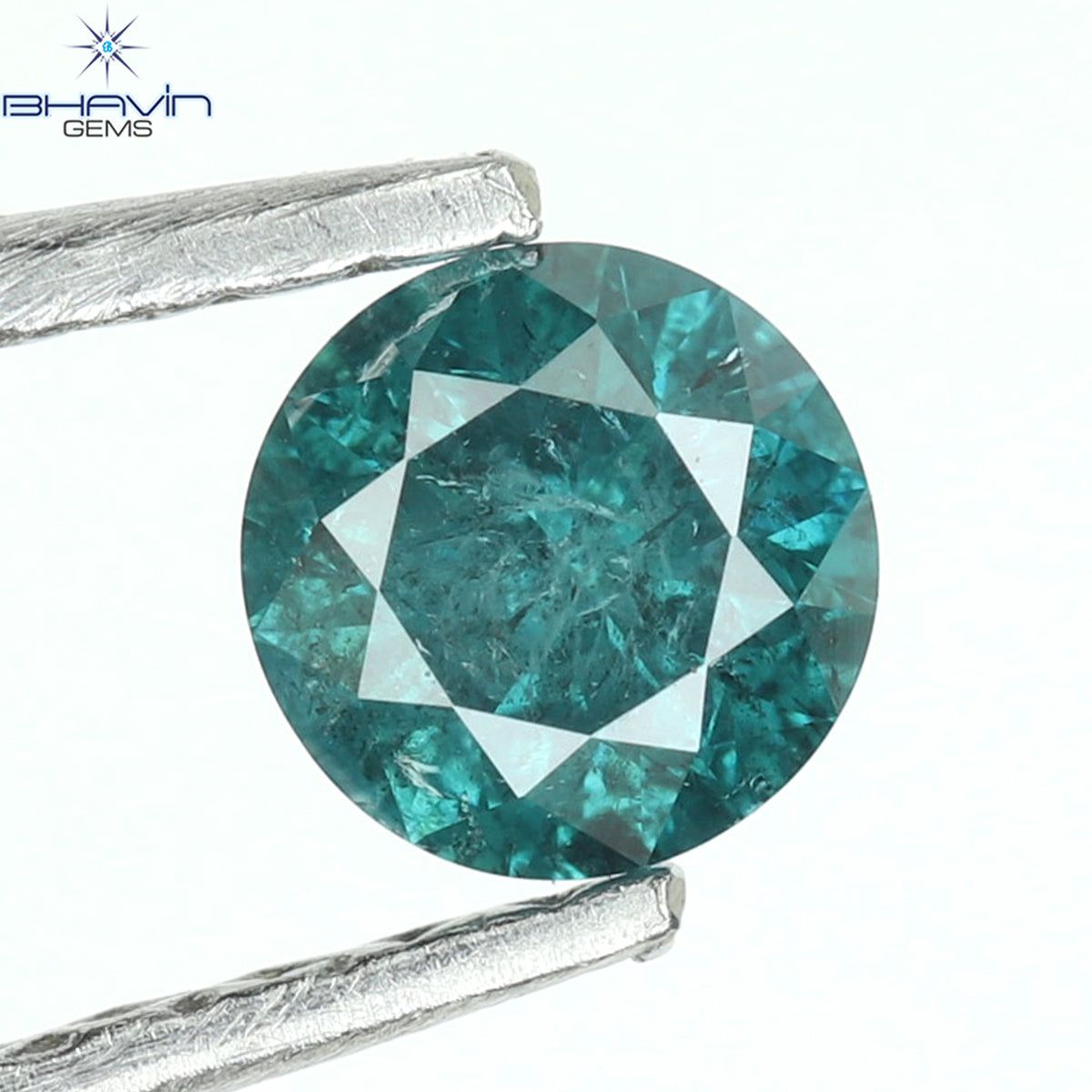 0.24 CT Natural Round Diamond Enhanced Blue Color Clarity I3 (3.85 MM)
