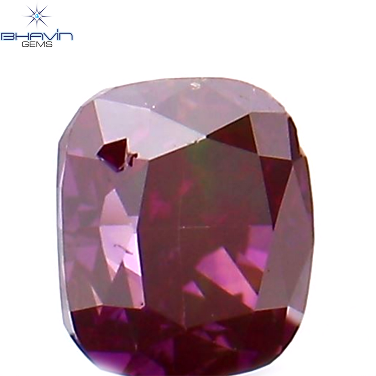 0.13 CT Natural Cushion Diamond Enhanced Pink Color Clarity SI1 (2.98 MM)