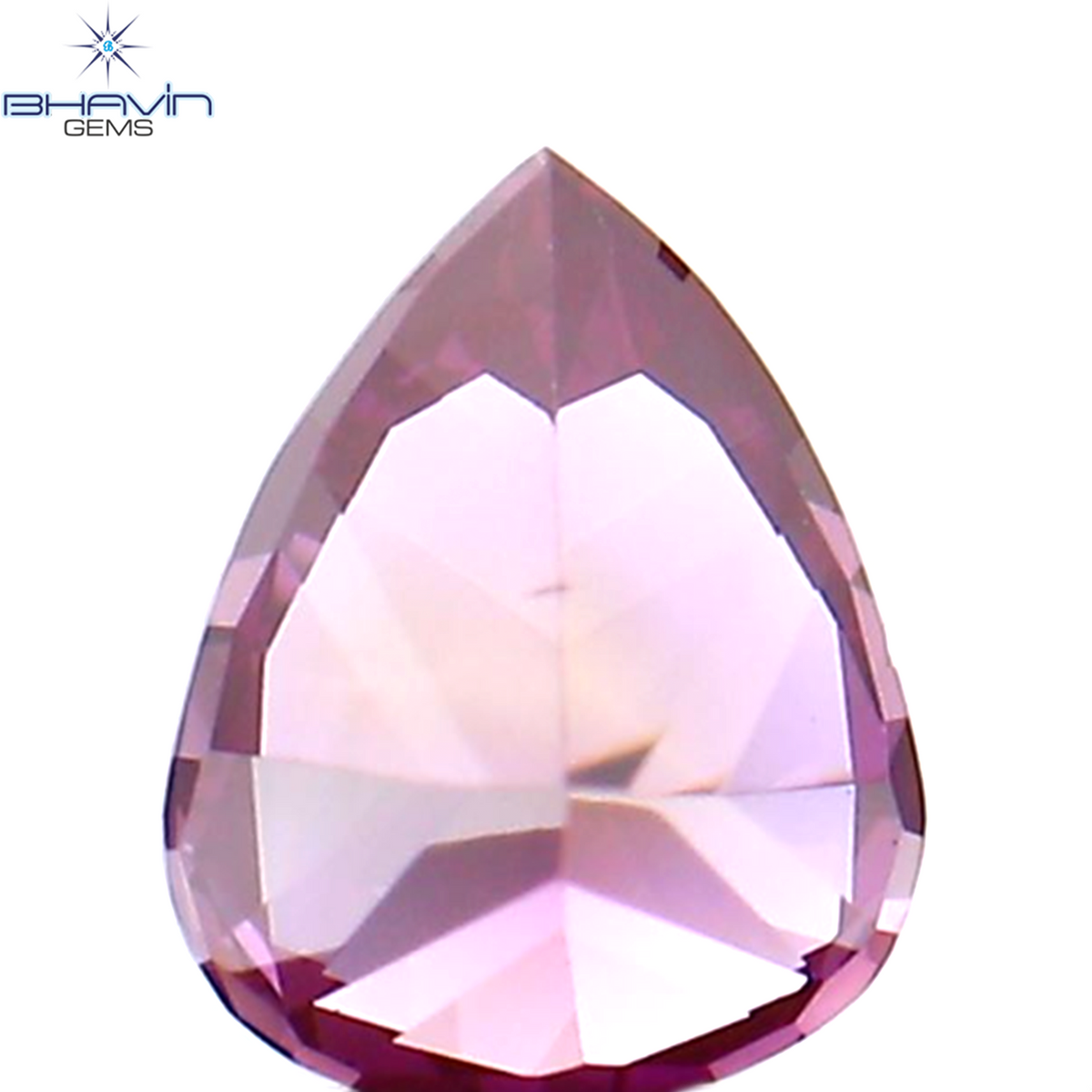 0.16 CT Natural Pear Diamond Enhanced Pink Color Clarity VS1 (3.95 MM)