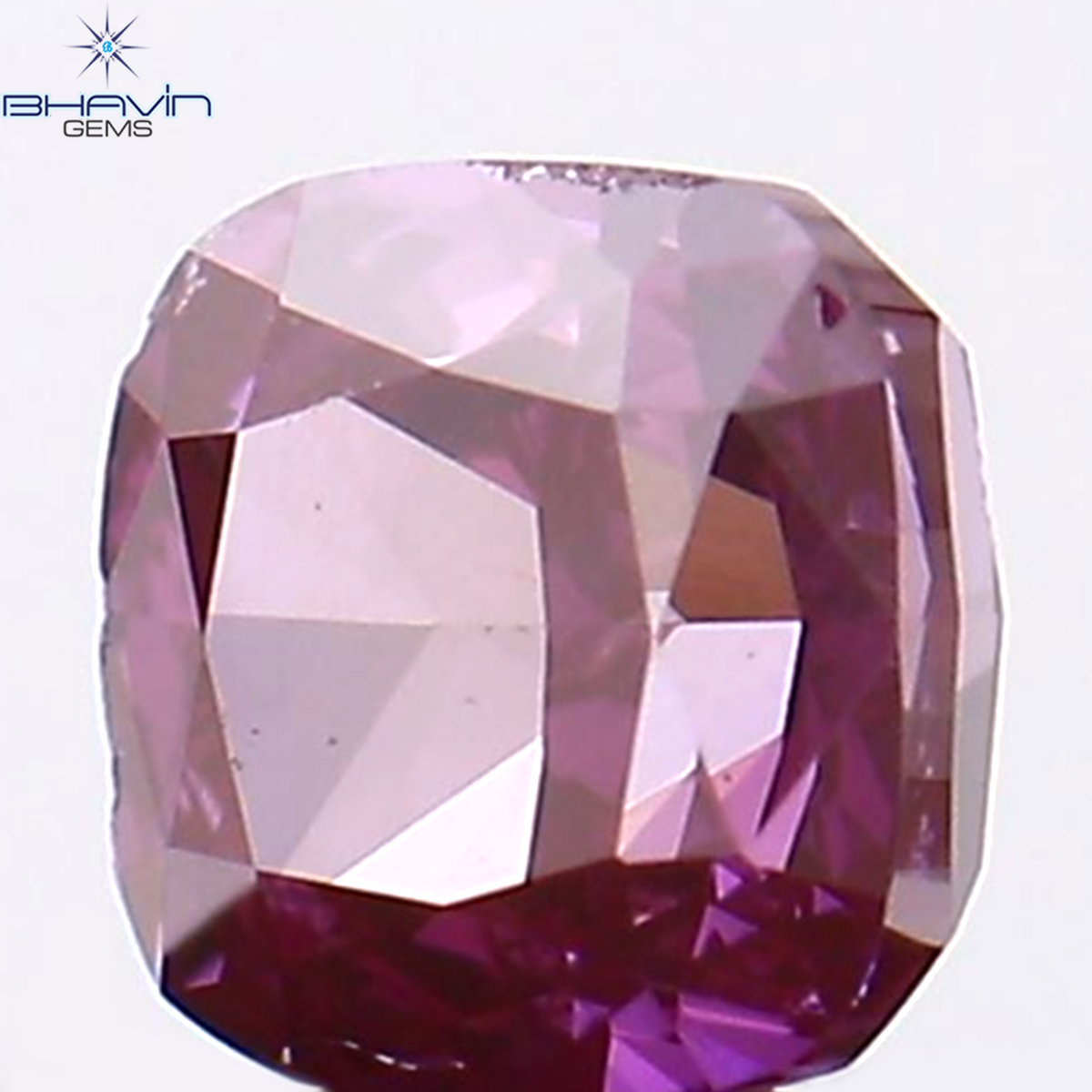 0.07 CT クッション シェイプ ナチュラル ルース ダイヤモンド 強化ピンク色 VS2 クラリティ (2.36 MM)