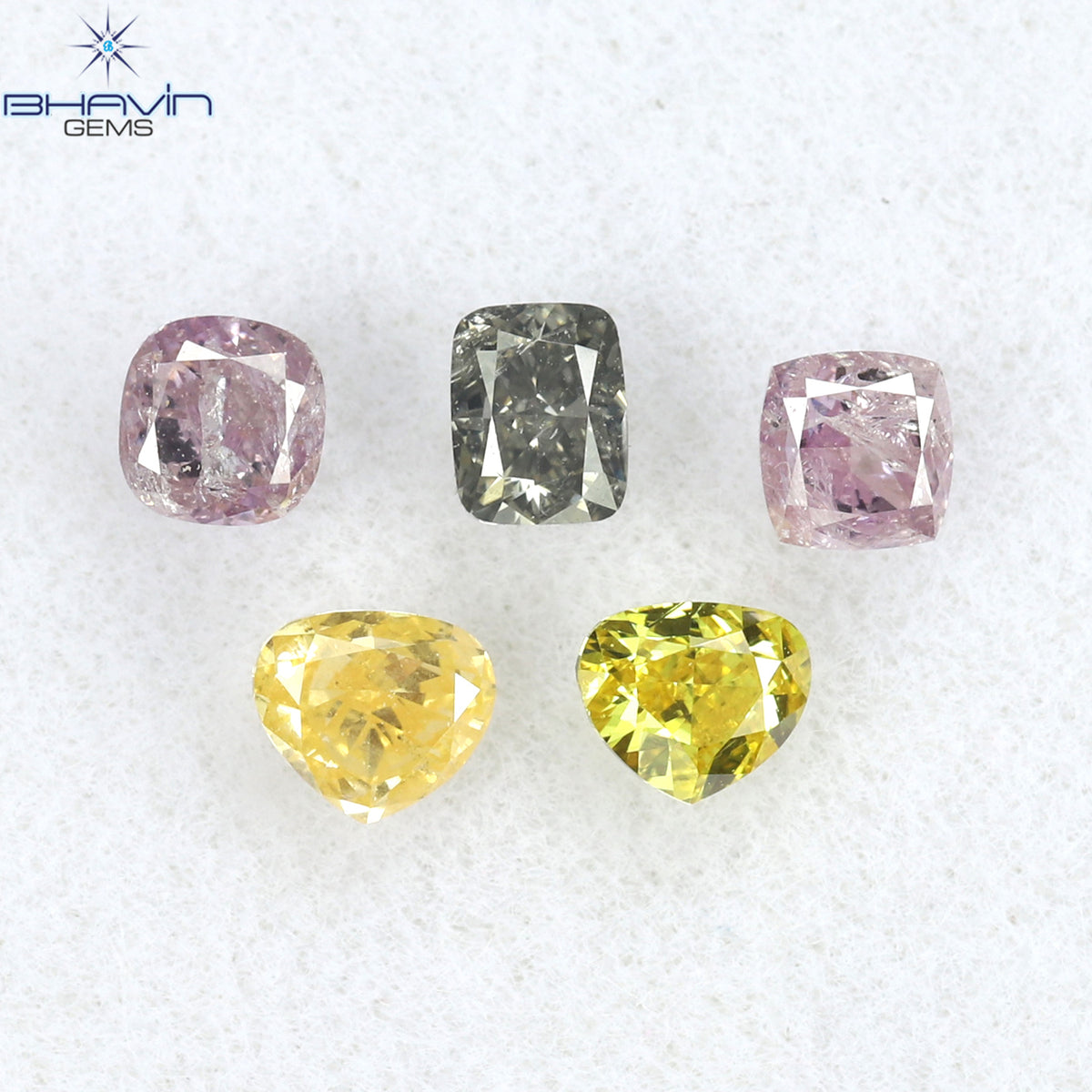 0.54 CT/5 Pcs Natural Mix Diamond Mix Fancy Color Clarity SI2 (2.70 MM)