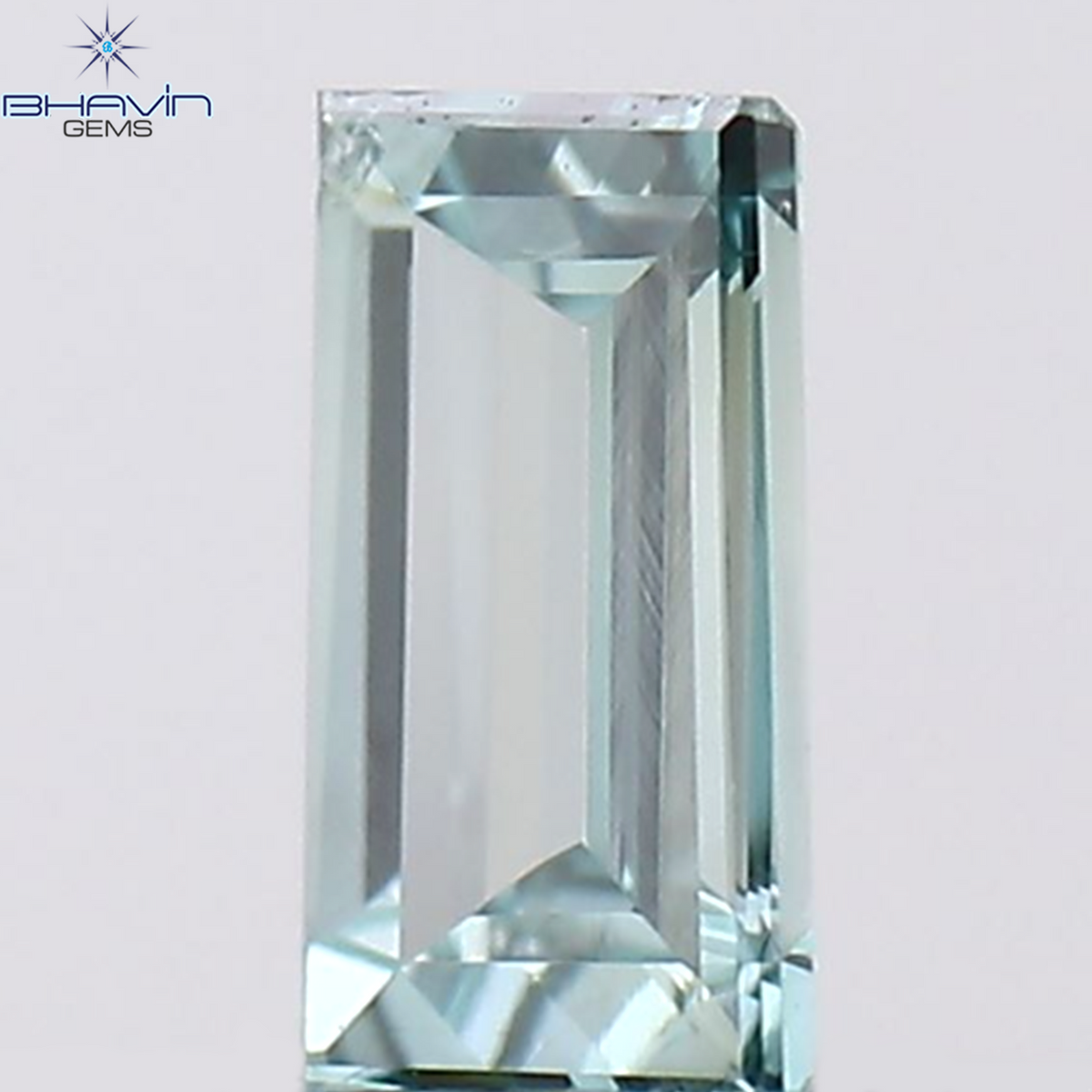 0.08 CT Natural Baguette Diamond Enhanced Blue Color Clarity VS1 (3.35 MM)