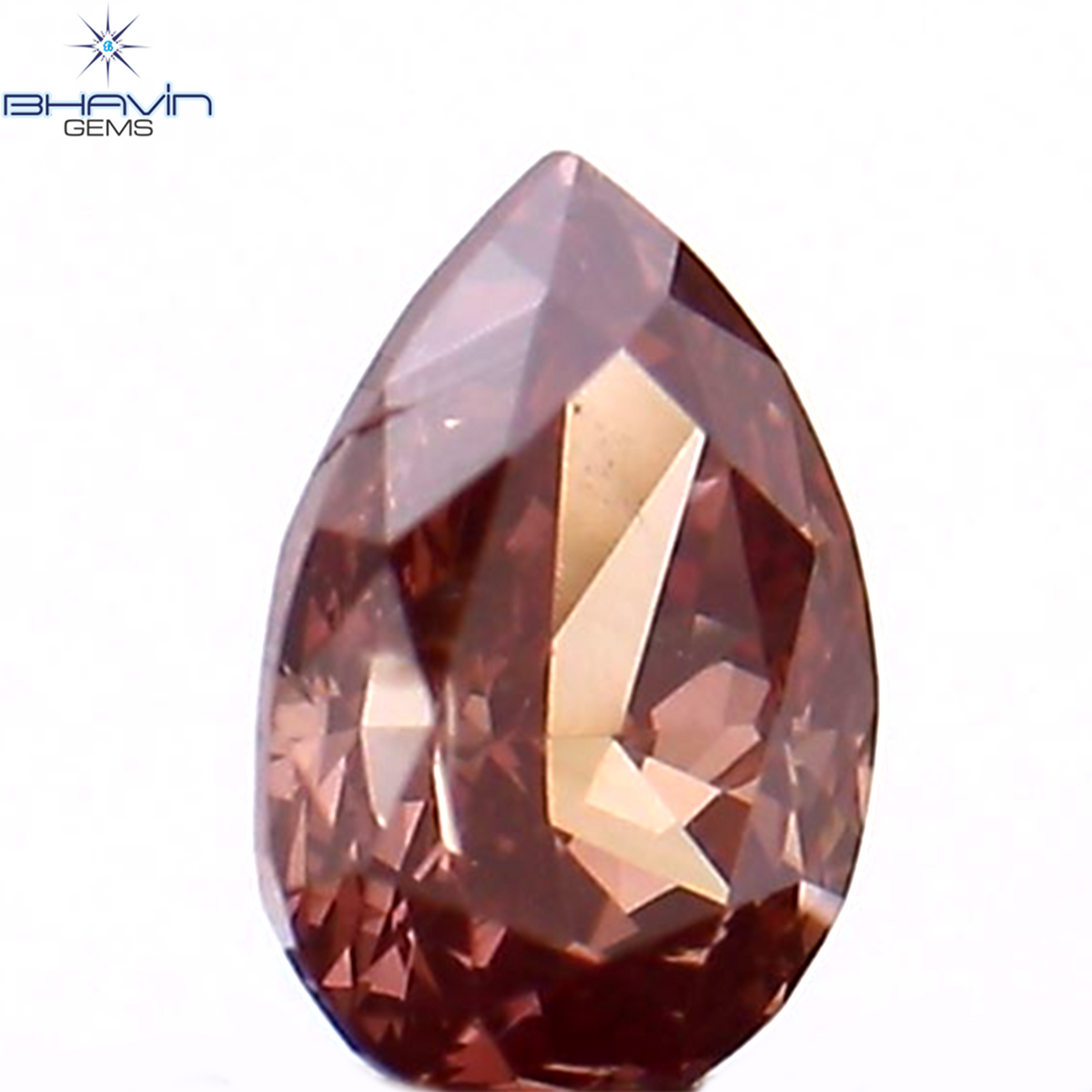0.11 CT Natural Pear Diamond Enhanced Pink Color Clarity VS1 (3.68 MM)