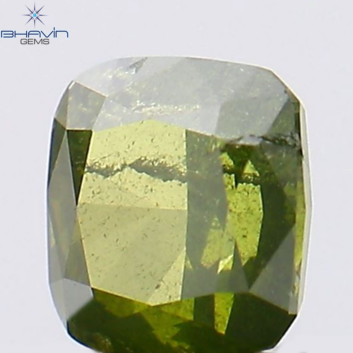 0.31 CT Natural Cushion Diamond Enhanced Green Color Clarity I1 (3.88 MM)