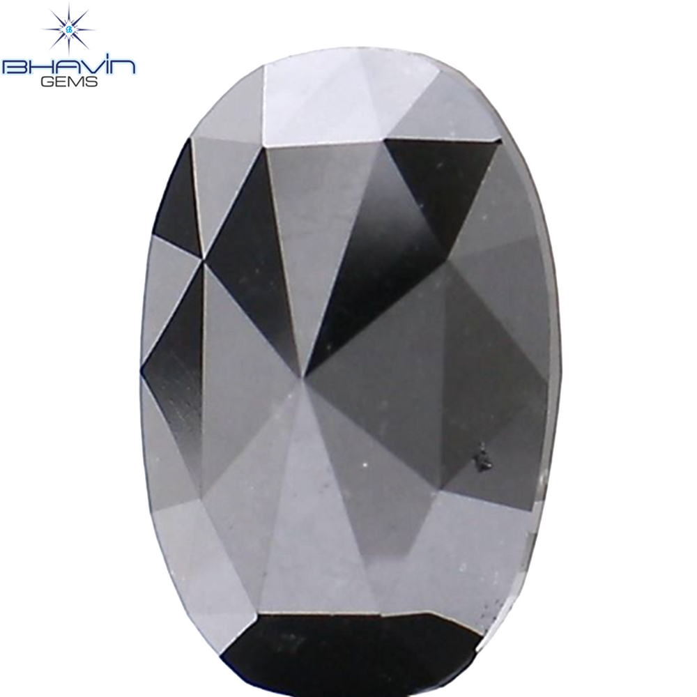 1.66 CT Oval Diamond Natural Diamond Black Diamond Clarity Opaque (9.06 MM)