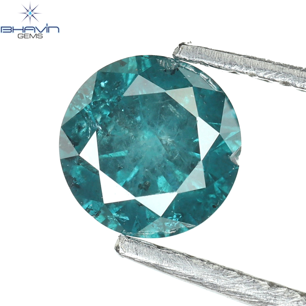 0.45 CT ラウンド ダイヤモンド ナチュラル ルース ダイヤモンド ブルー カラー I3 クラリティ (4.75 MM)