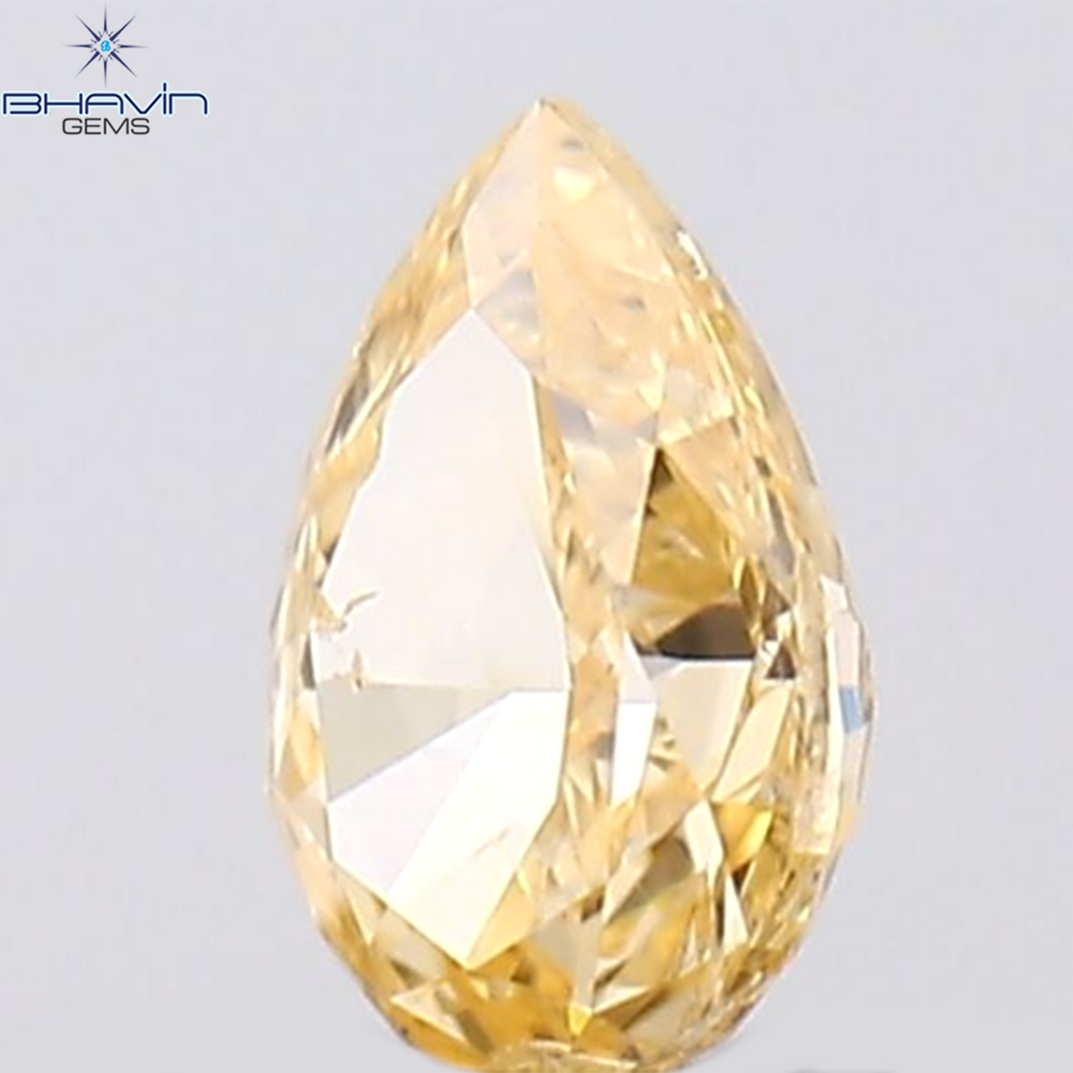 0.08 CT Natural Pear Diamond Orange Color Clarity SI1 (3.27 MM)