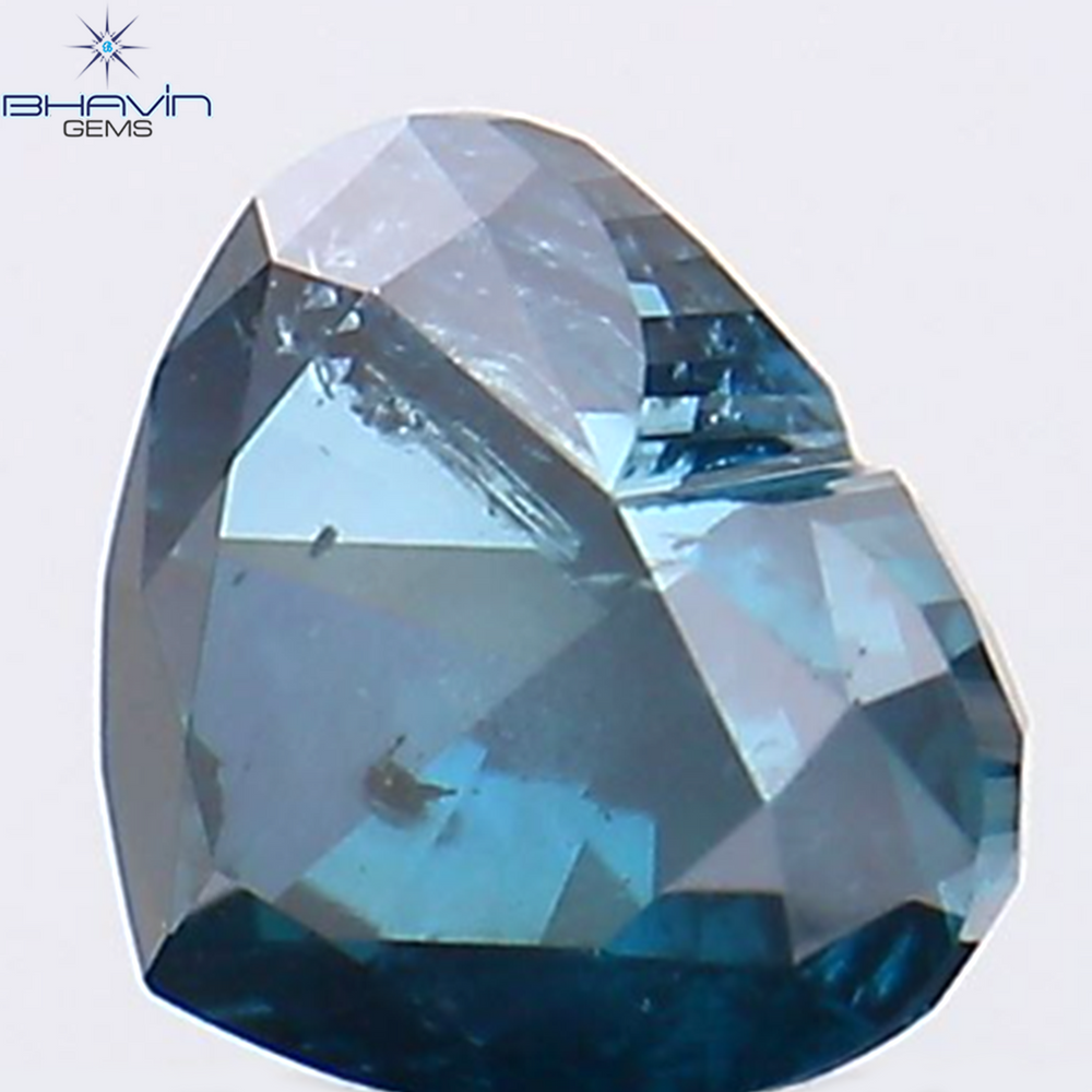 0.29 CT Heart Shape Natural Diamond Blue Color SI2 Clarity (4.22 MM)