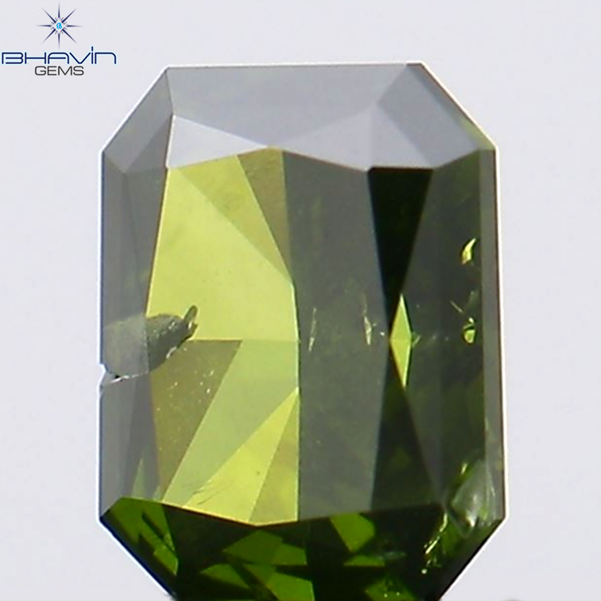 0.22 CT Natural Radiant Diamond Enhanced Green Color Clarity SI1 (3.88 MM)