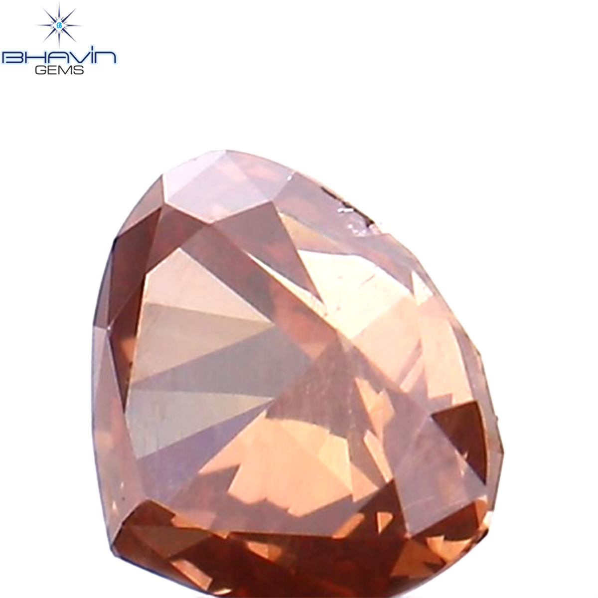 0.24 CT ハートシェイプ エンハンスト ピンク カラー ナチュラル ルース ダイヤモンド SI1 クラリティ (4.11 MM)