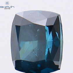 0.32 CT Cushion Shape Natural Diamond Blue Color SI1 Clarity (3.90 MM)
