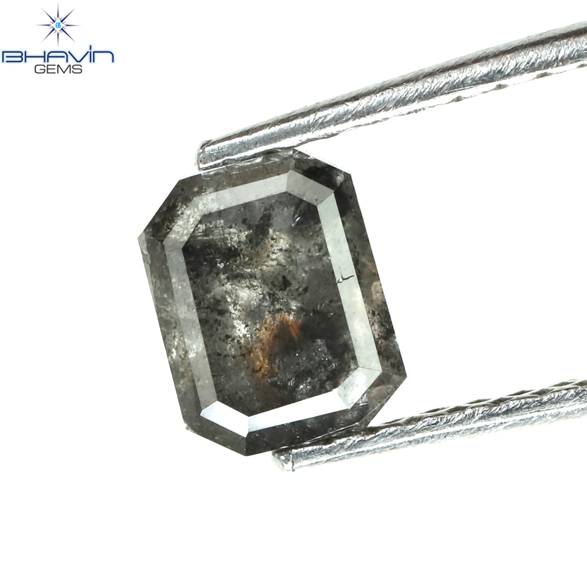 0.83 CT Natural Emerald Diamond Salt And Pepper Color Clarity I3 (5.97 MM)