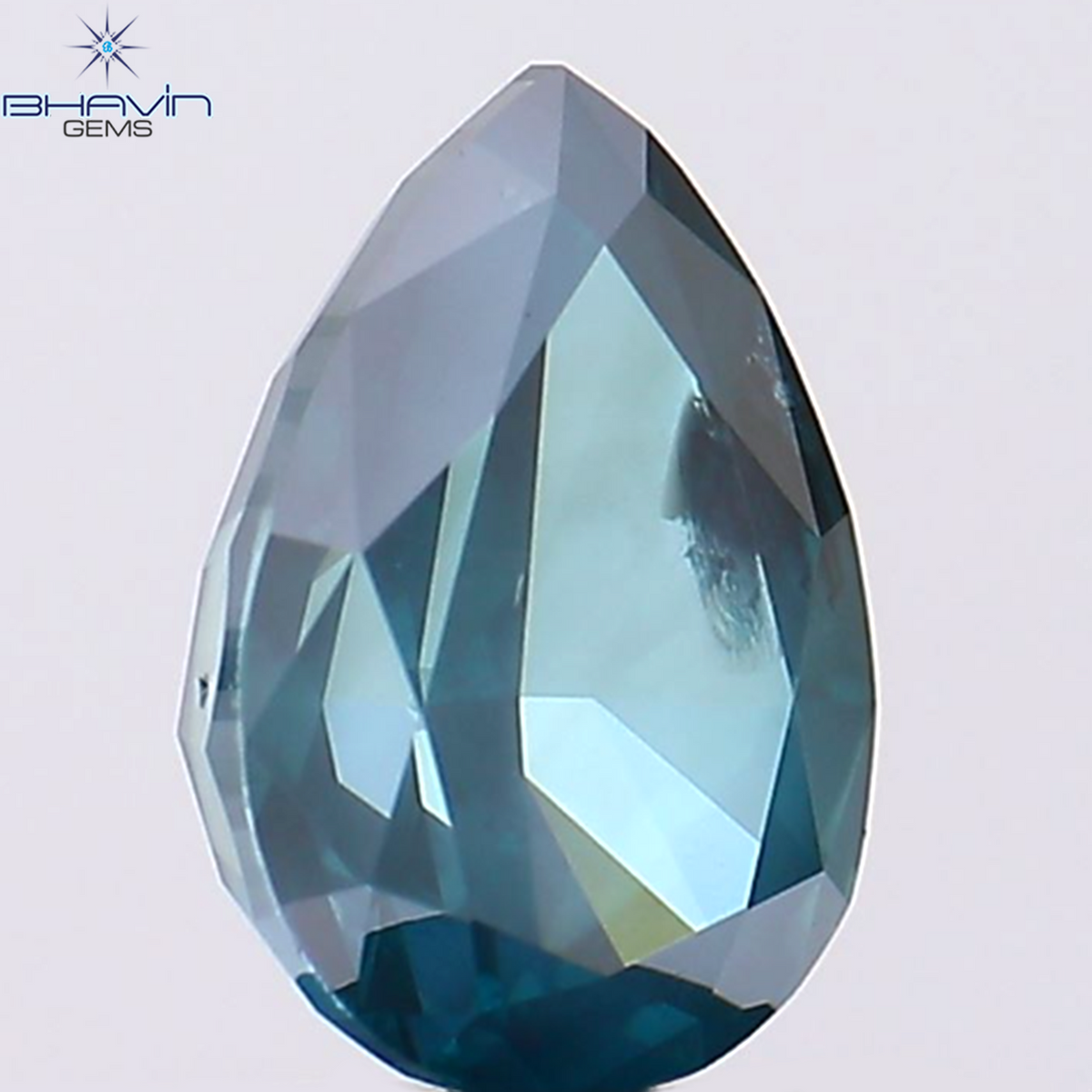 0.01 CT Natural Pear Diamond Enhanced Blue Color Clarity SI2 (7.22 MM)