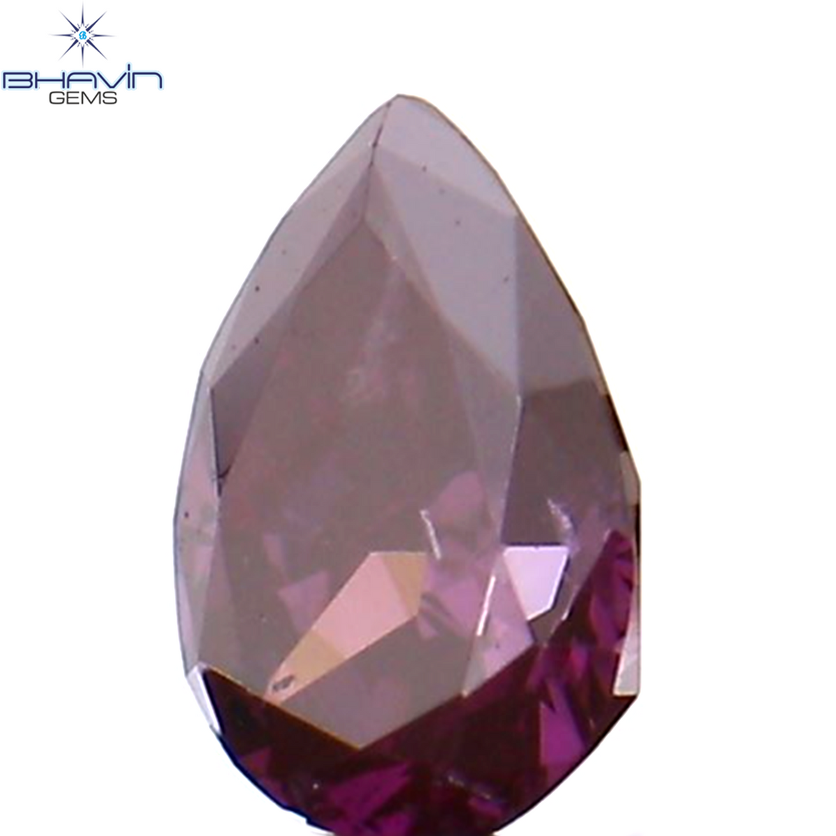 0.11 CT Natural Pear Diamond Enhanced Pink Color Clarity SI1 (3.70 MM)