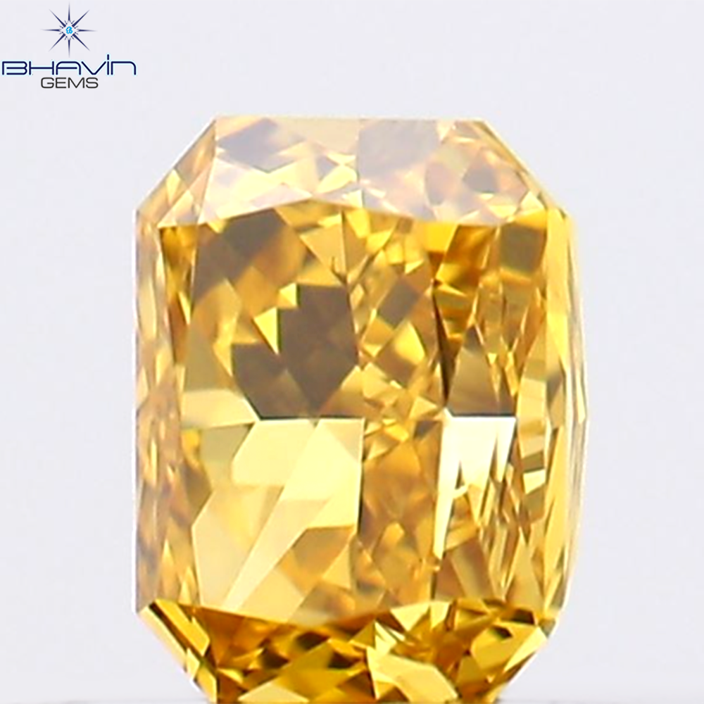 0.19 CT Natural Radiant Diamond Orange Color Clarity VS1 (3.48 MM)