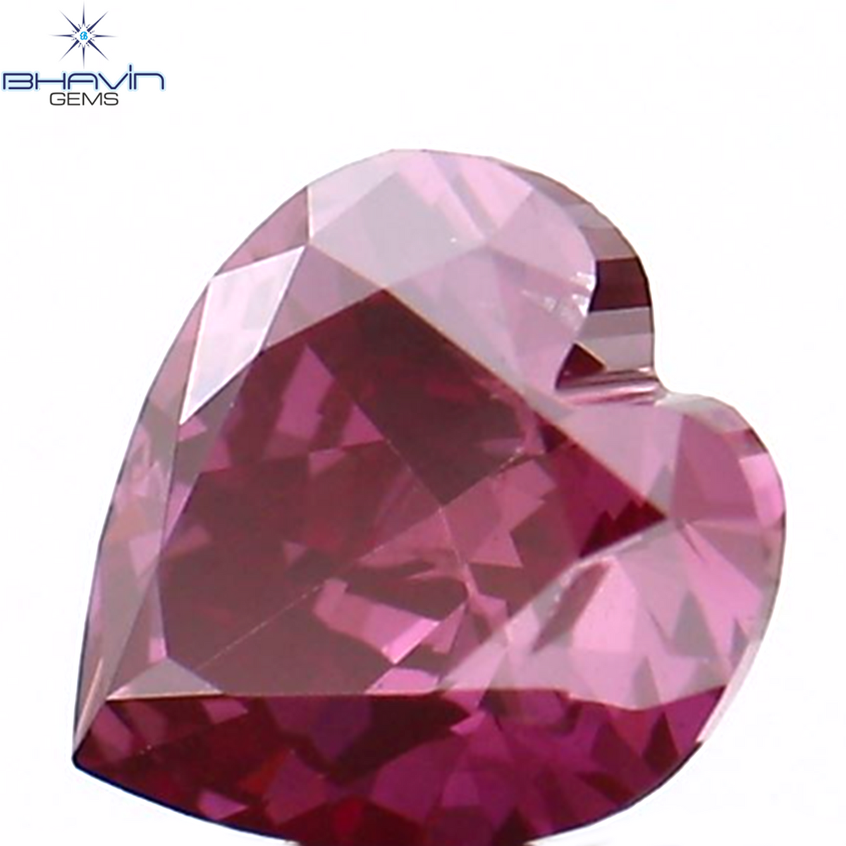 0.27 CT Natural Heart Diamond Enhanced Pink Color Clarity VS2 (4.40 MM)