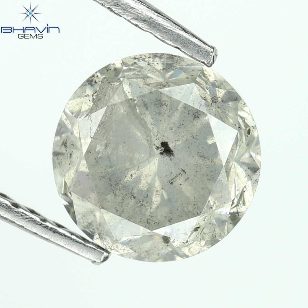 1.00 CT Natural Round Diamond White Milky Color Clarity I3 (5.95 MM)
