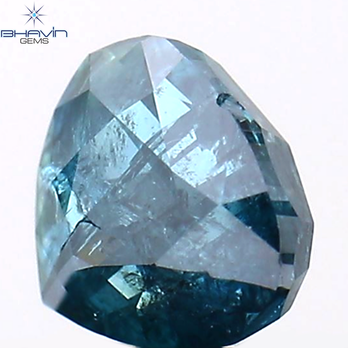 0.46 CT Natural Heart Diamond Enhanced Blue Color Clarity I3 (4.66 MM)