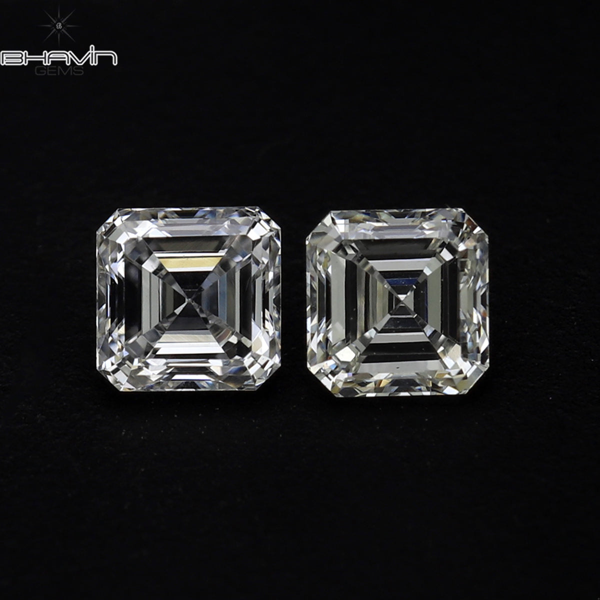 0.15 CT Natural Asscher Diamond White (G+) Color Clarity VVS-VS (3.00 MM)