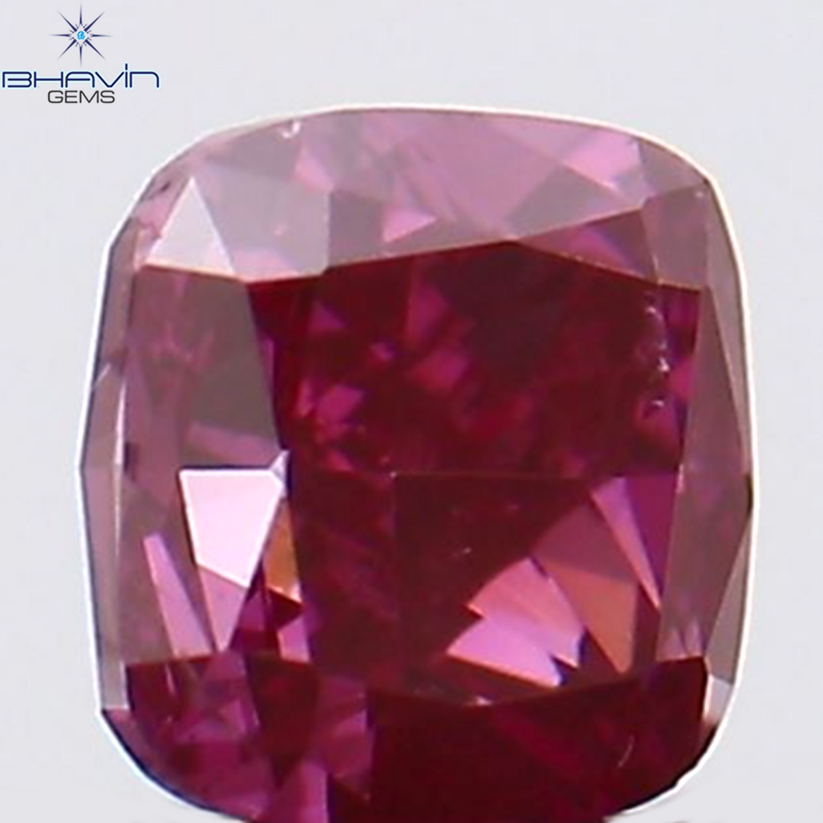 0.14 CT Natural Cushion Diamond Enhanced Pink Color Clarity VS1 (2.74 MM)