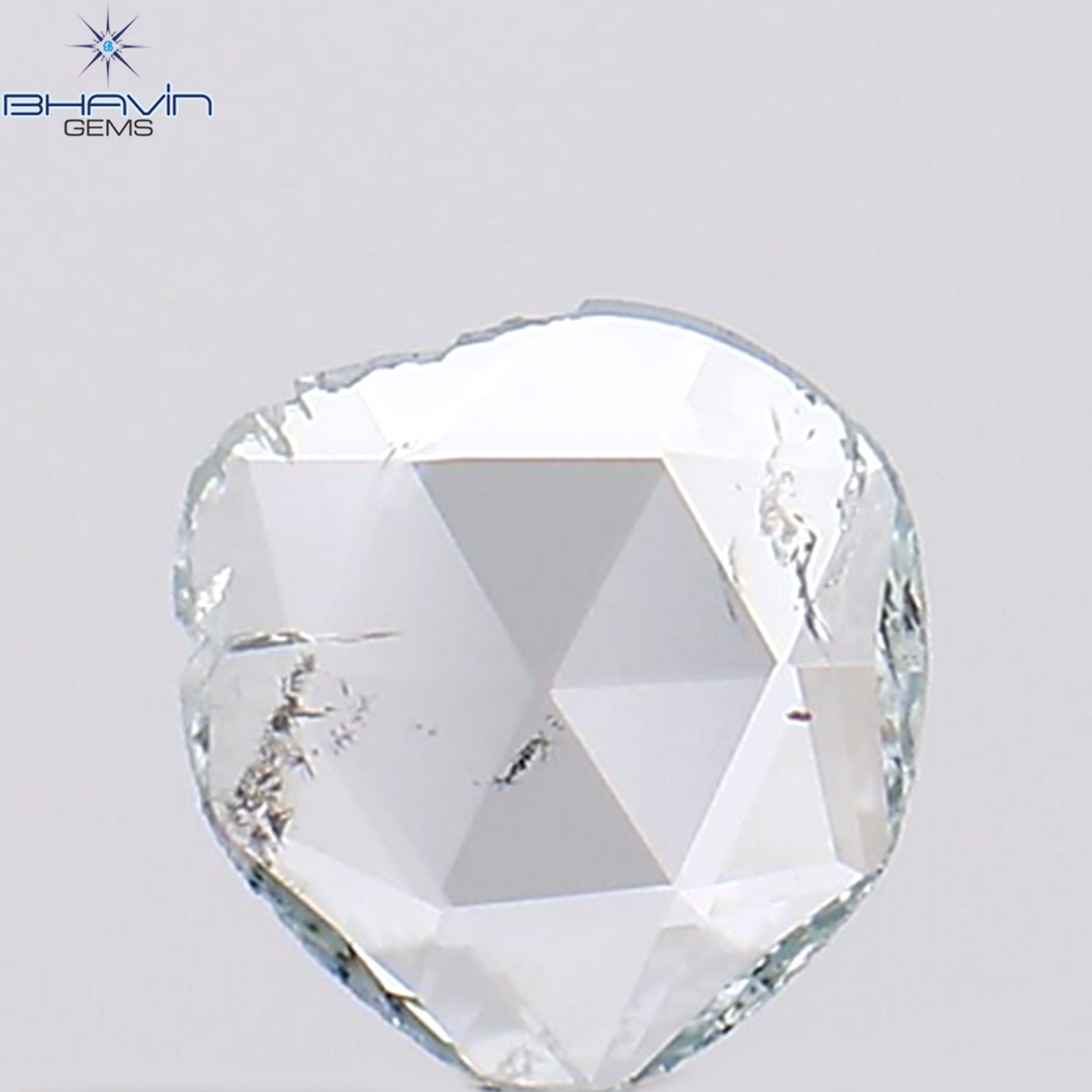 0.09 CT Natural Rose Cut Diamond Enhanced Greenish Blue Color Clarity SI1 (4.00 MM)