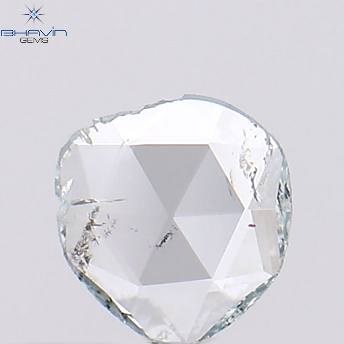 0.09 CT Natural Rose Cut Diamond Enhanced Greenish Blue Color Clarity SI1 (4.00 MM)