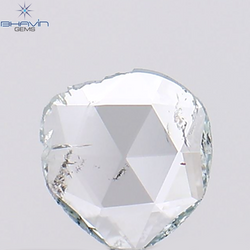 0.09 CT Round Rose Cut Shape Natural Diamond Greenish Blue Color SI1 Clarity (4.00 MM)