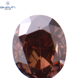 0.19 CT オーバル シェイプ ナチュラル ルース ダイヤモンド ピンク カラー VS2 クラリティ (3.71 MM)