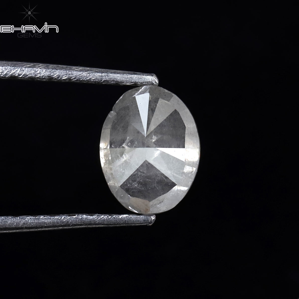 0.72 CT Natural Oval Diamond White Milky Color Clarity I3 (6.15 MM)